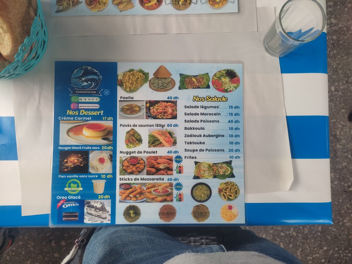 Menu Poisson Du Sud-2