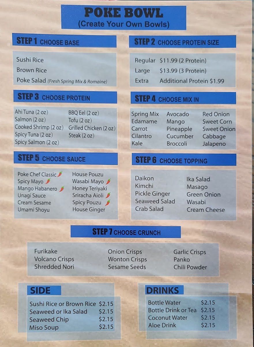 Menu Poke Chef 2-2