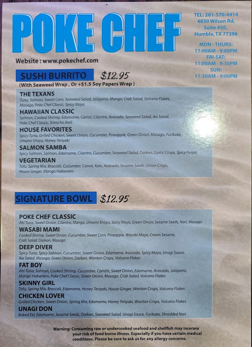 Menu Poke Chef 2-3