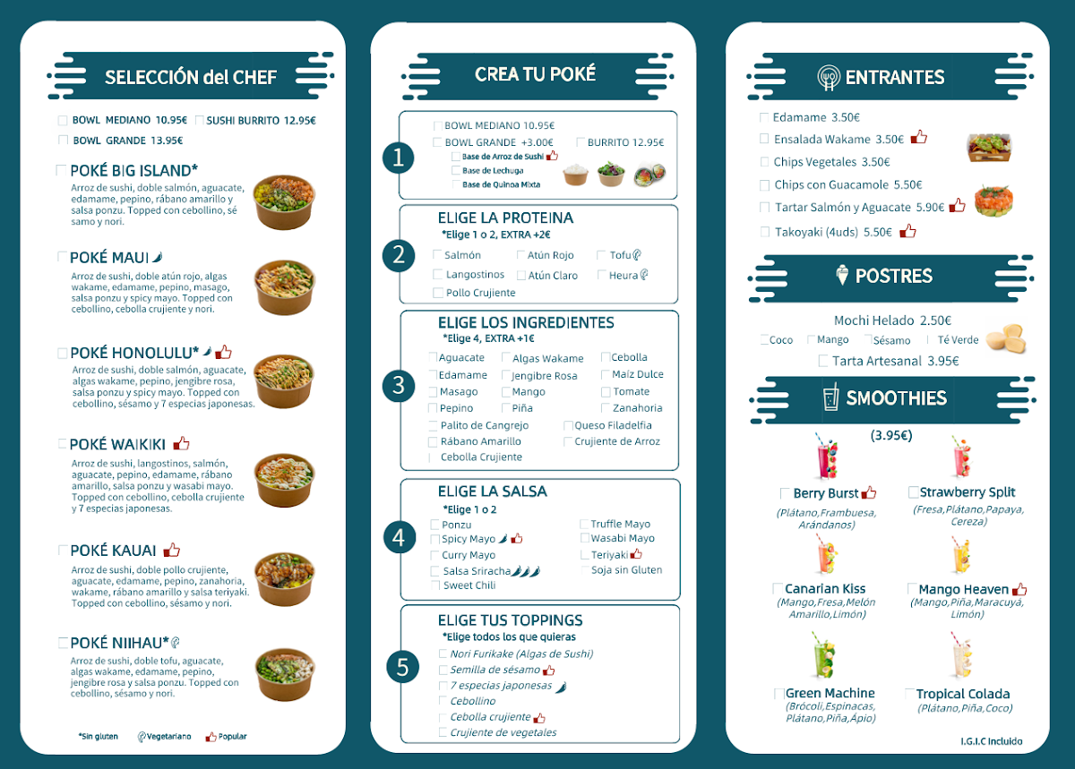 Menu Poké Poké - Triana-1