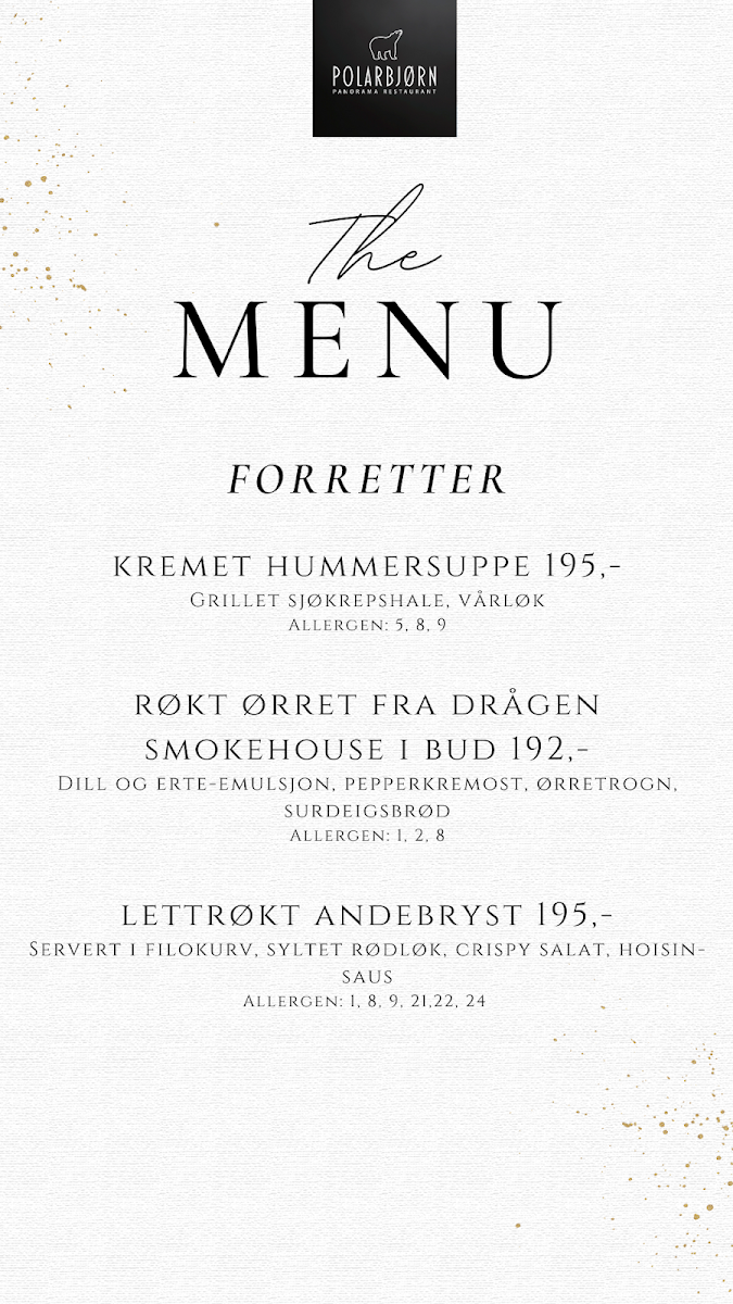 Menu Polarbjørn, 9 Etasje-3