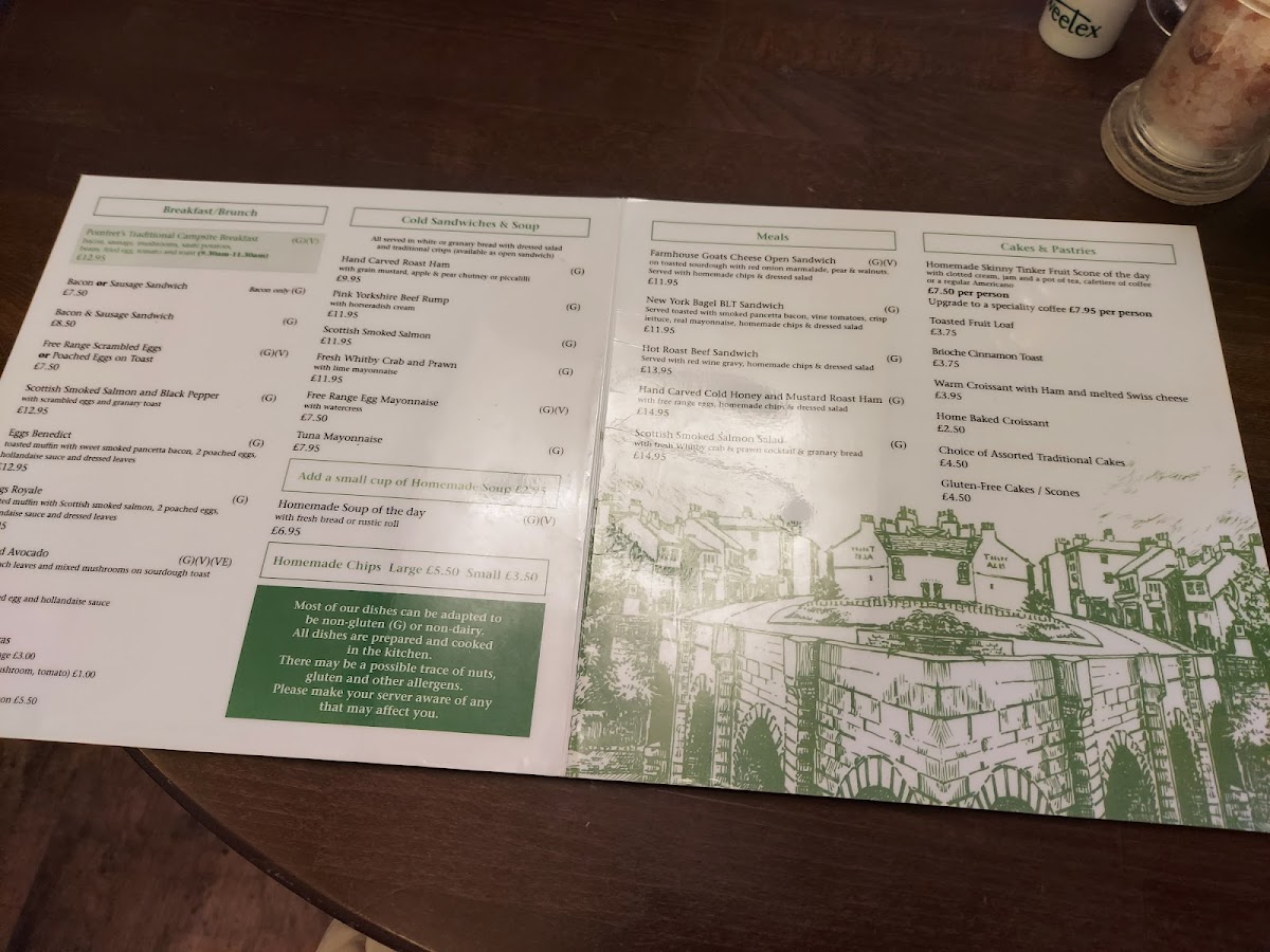 Menu Pomfrets Of Wetherby-1