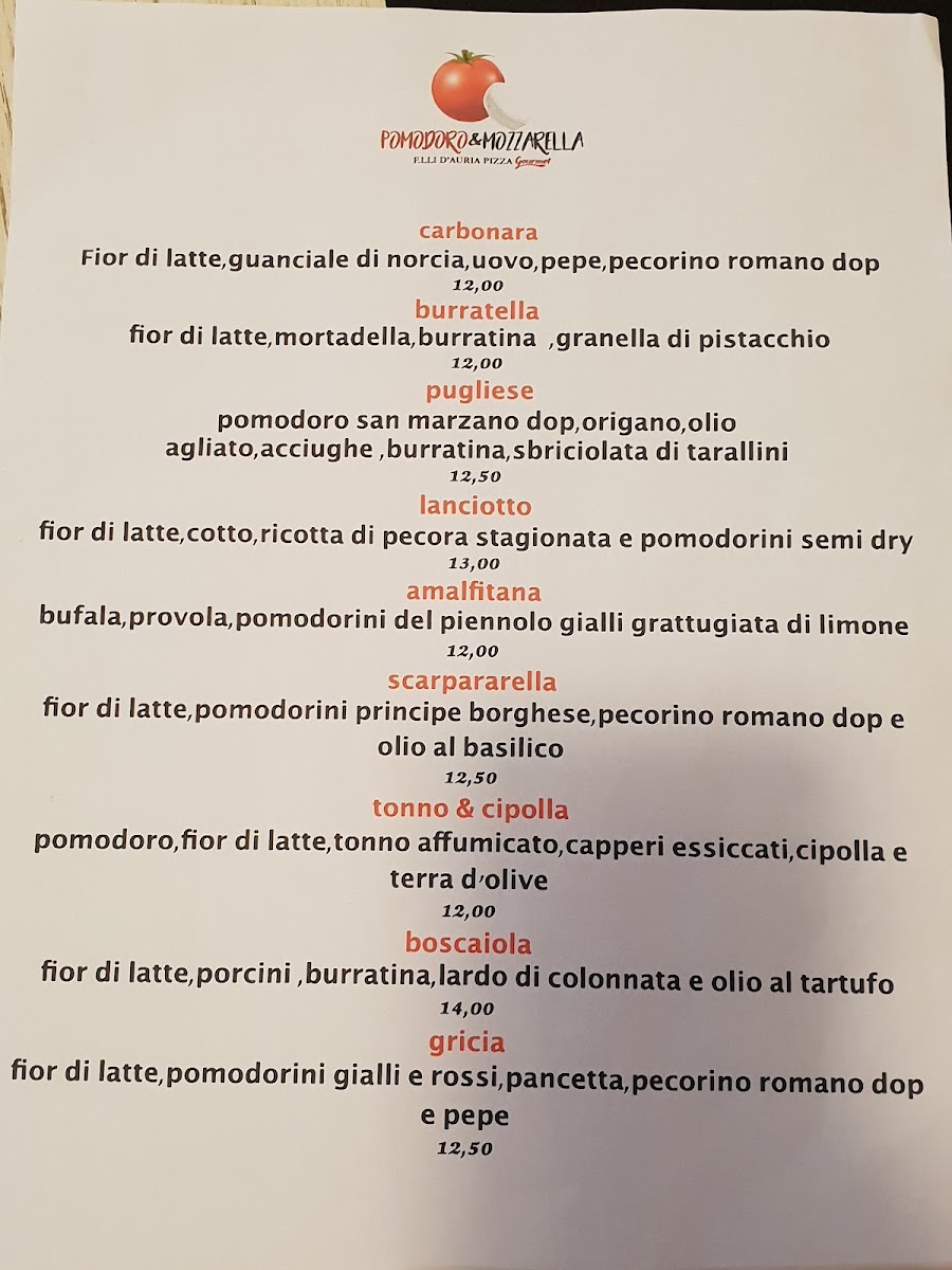 Menu Pomodoro & Mozzarella • F.lli D’Auria Pizza Gourmet-10