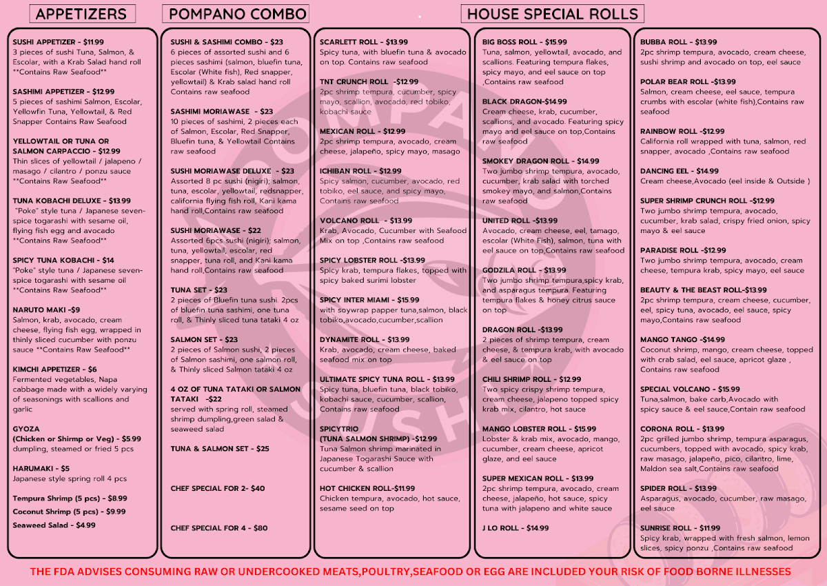 Menu Pompano Sushi-1