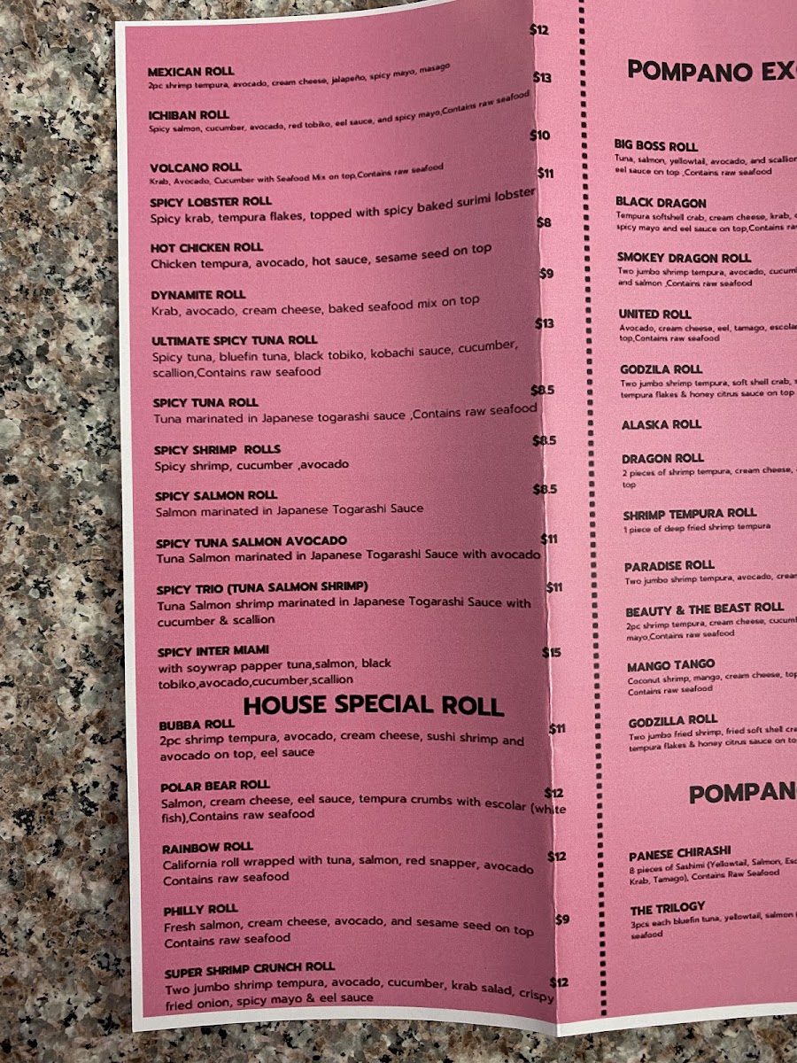 Menu Pompano Sushi-9