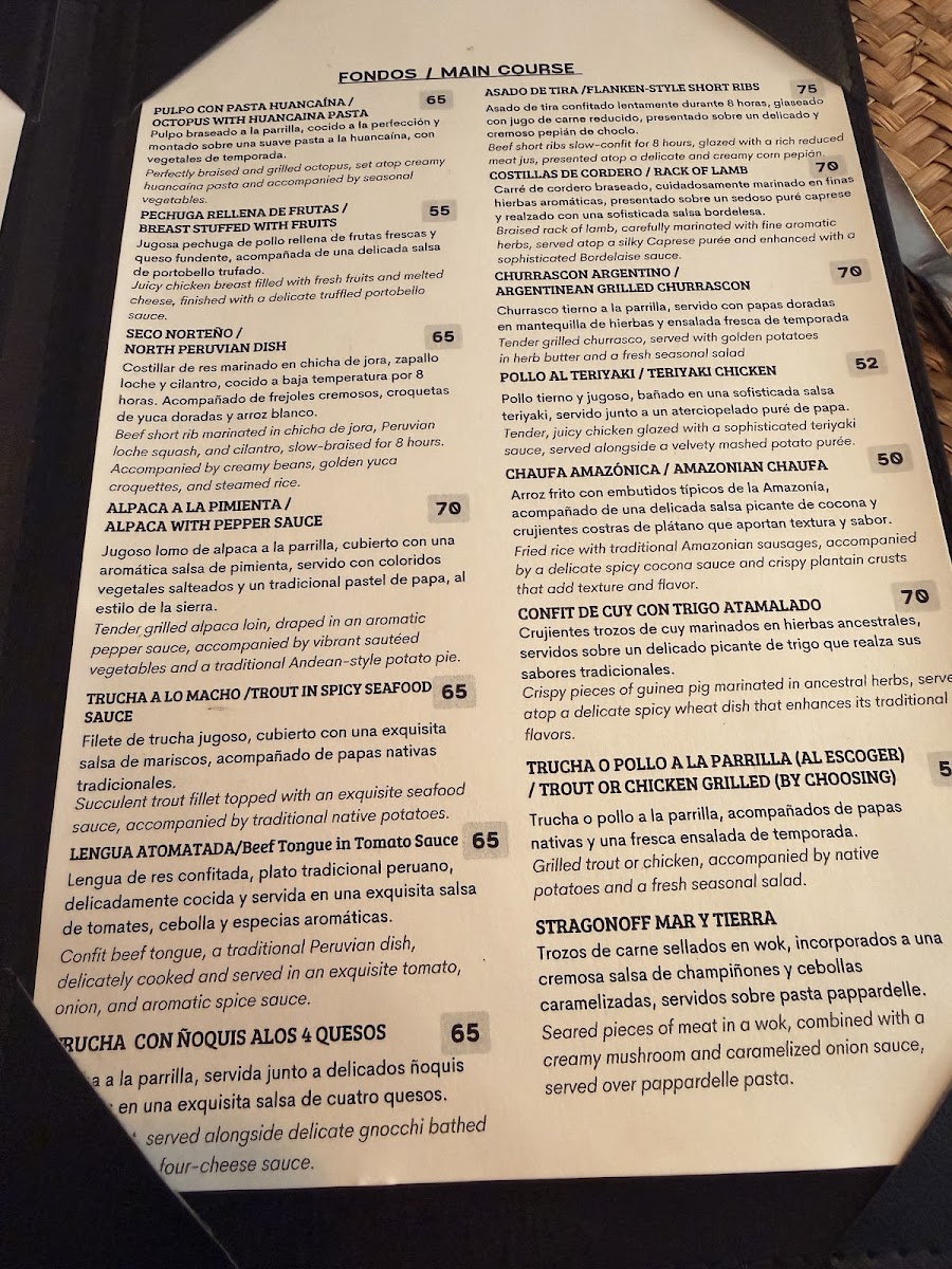 Menu Ponchos Peruvian Kitchen-10
