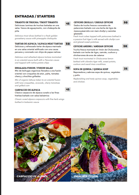 Menu Ponchos Peruvian Kitchen-2