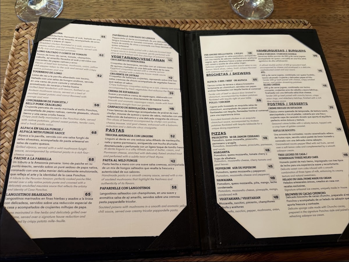 Menu Ponchos Peruvian Kitchen-5