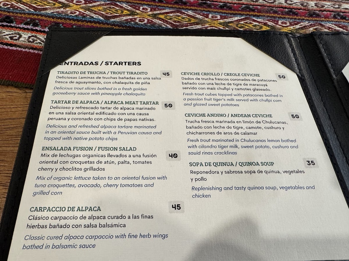 Menu Ponchos Peruvian Kitchen-8