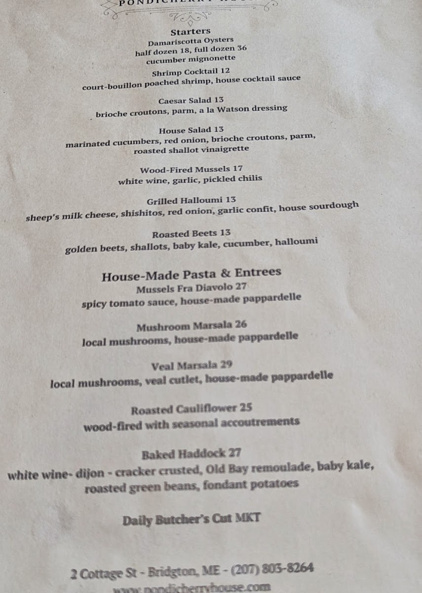 Menu Pondicherry House-1