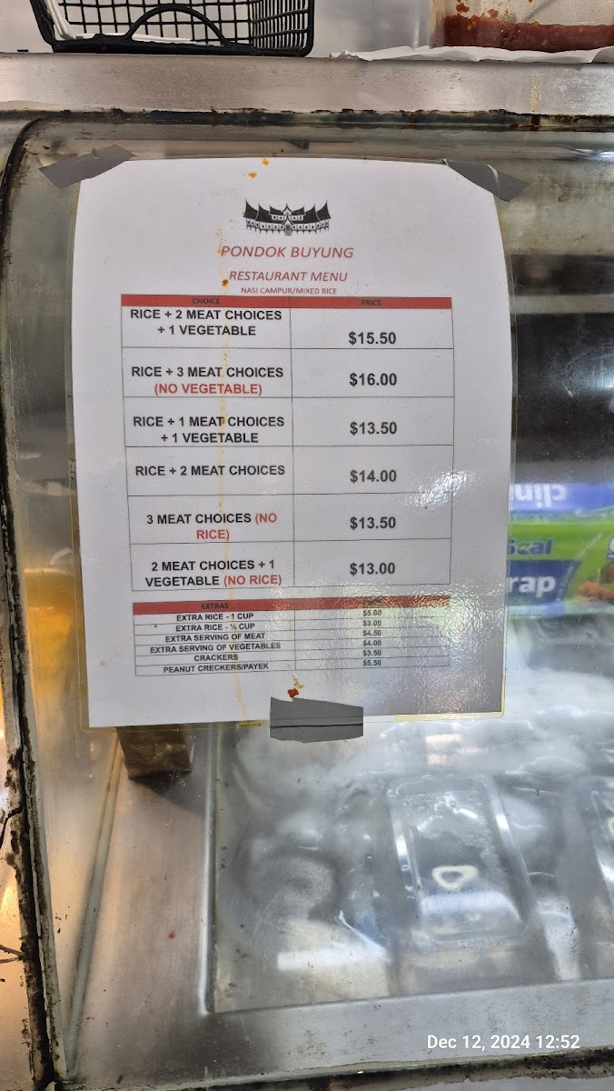 Menu Pondok Buyung-2