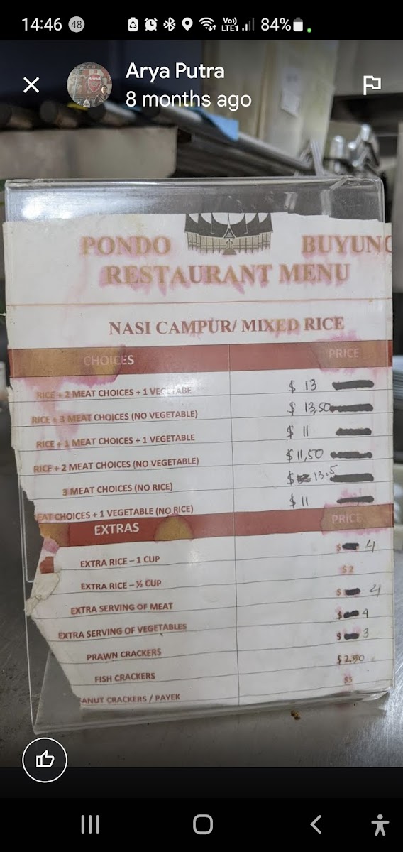 Menu Pondok Buyung-5