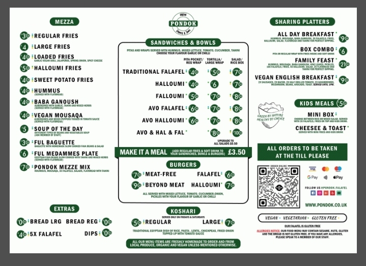 Menu Pondok Fresh Falafel & Juice-1
