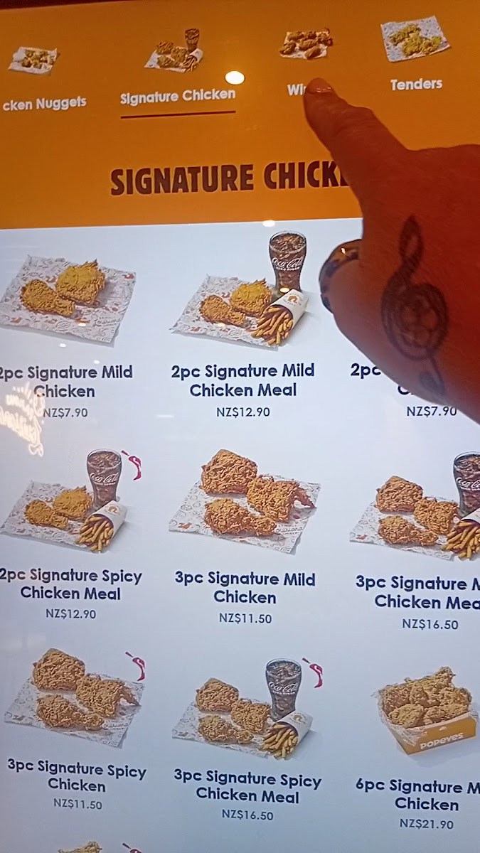 Menu Popeyes Famous Louisiana Chicken Takanini-1
