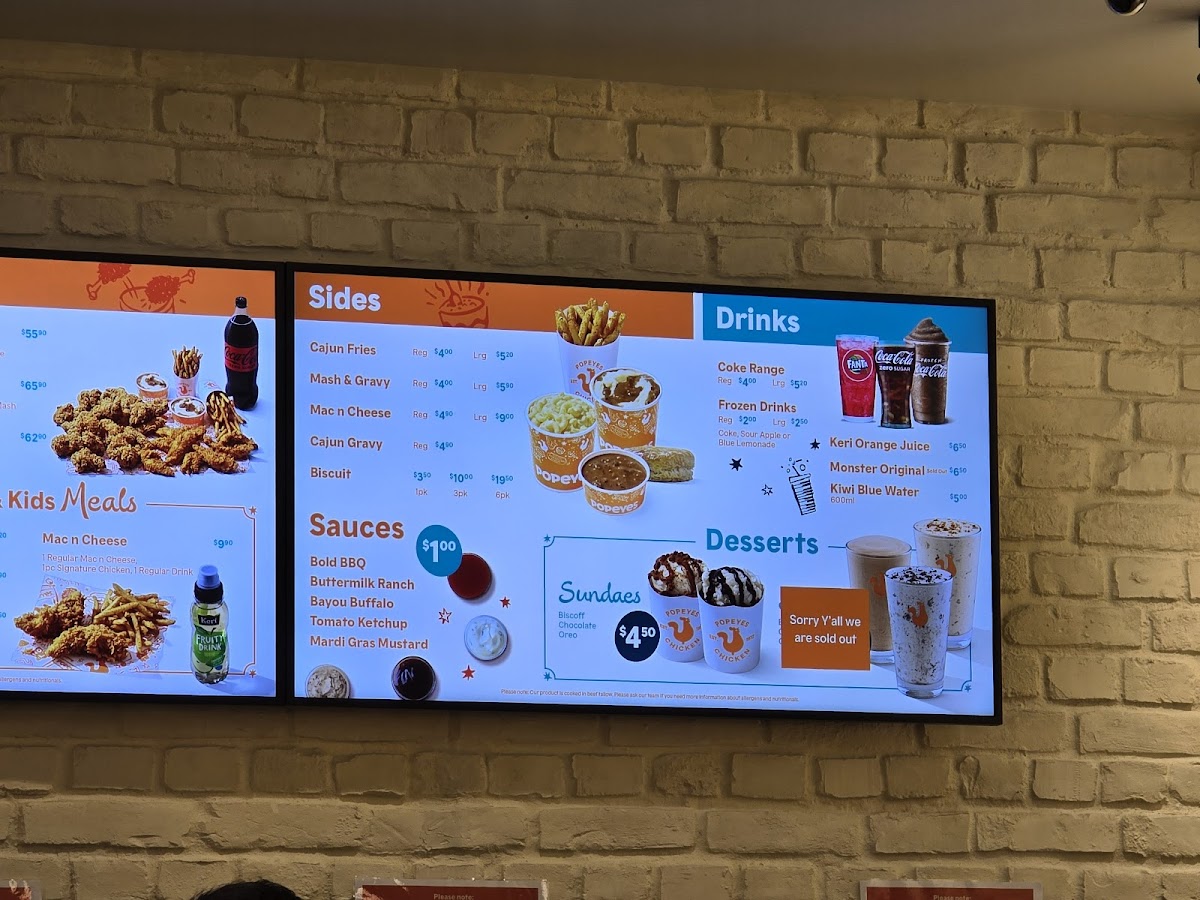 Menu Popeyes Famous Louisiana Chicken Takanini-10