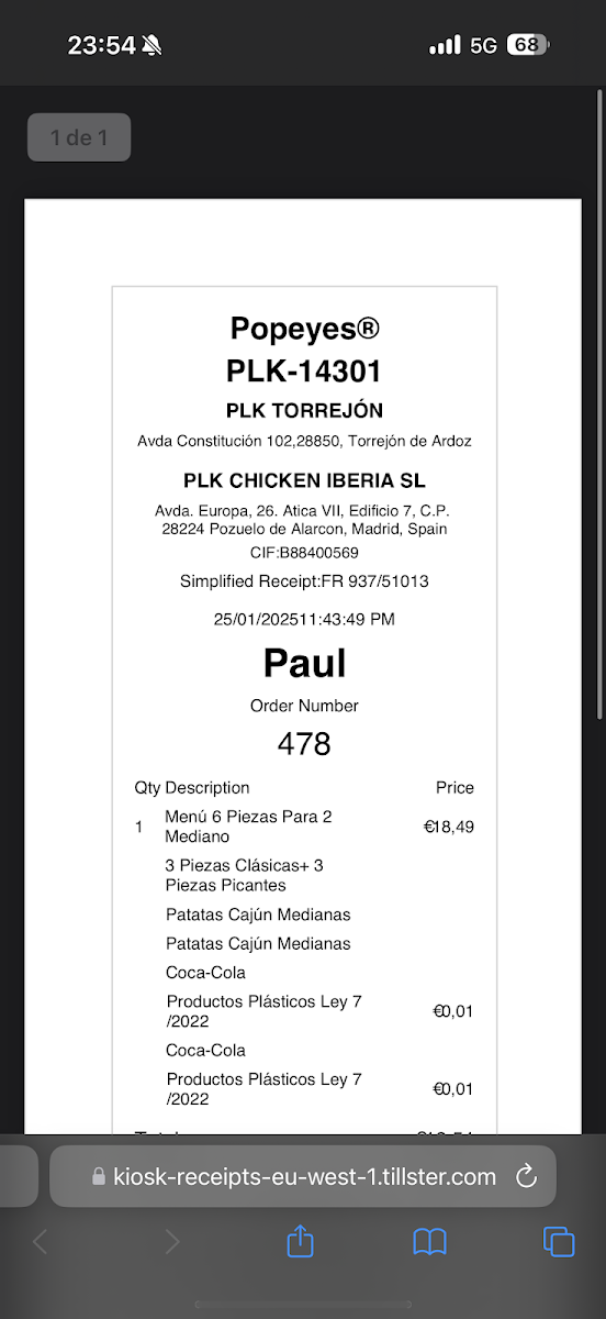 Menu Popeyes Famous Louisiana Chicken-2