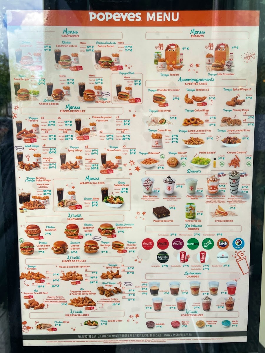 Menu Popeyes Louisiana Chicken Nantes-3