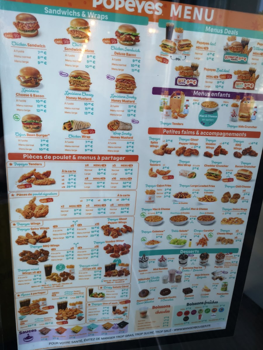 Menu Popeyes Louisiana Chicken Nantes-4
