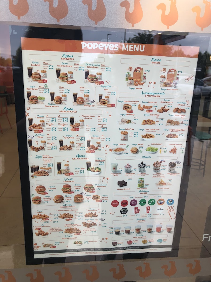 Menu Popeyes Louisiana Chicken Tours-3