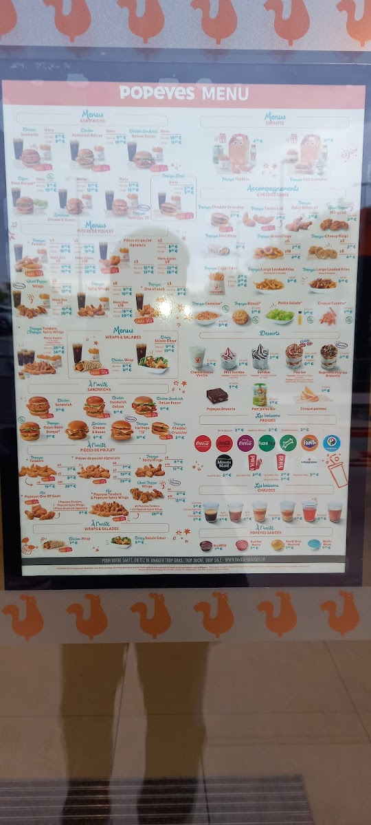 Menu Popeyes Louisiana Chicken Tours-7