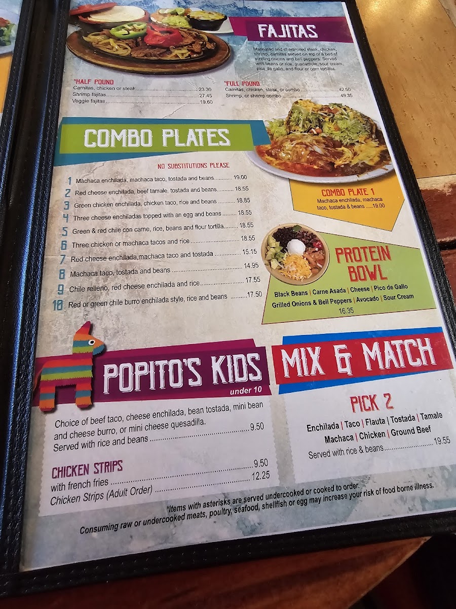 Menu Popo's Fiesta Del Sol-1