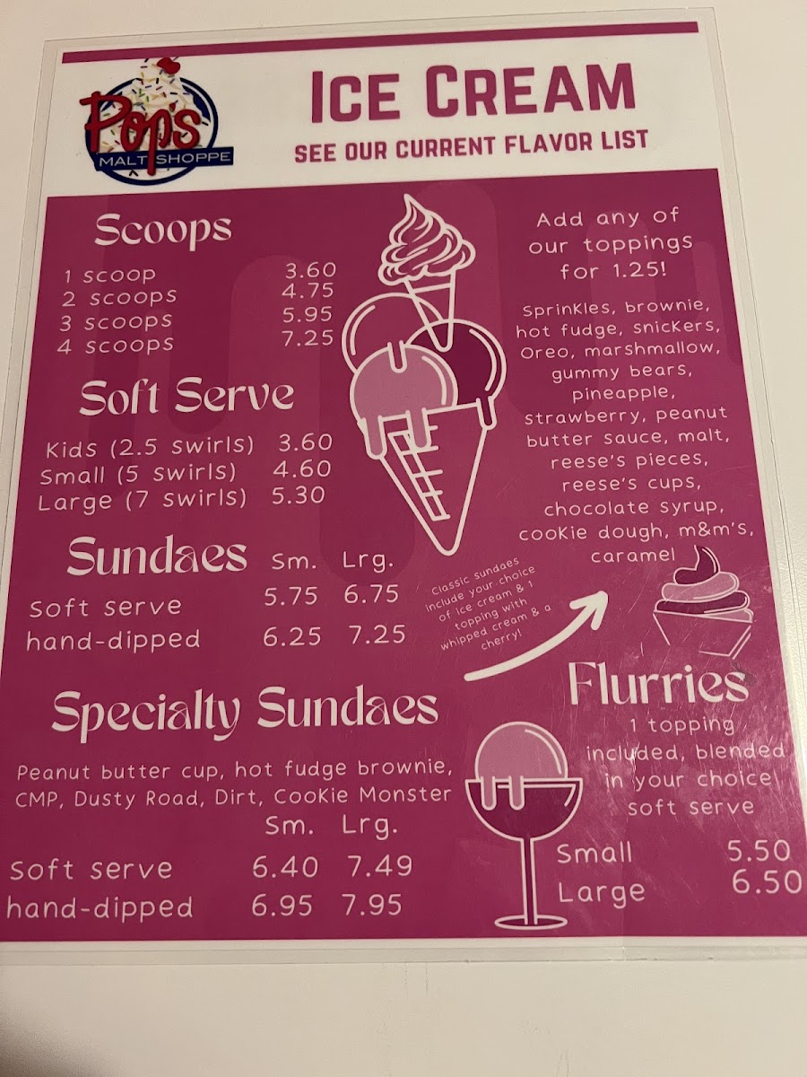 Menu Pop's Malt Shoppe-2