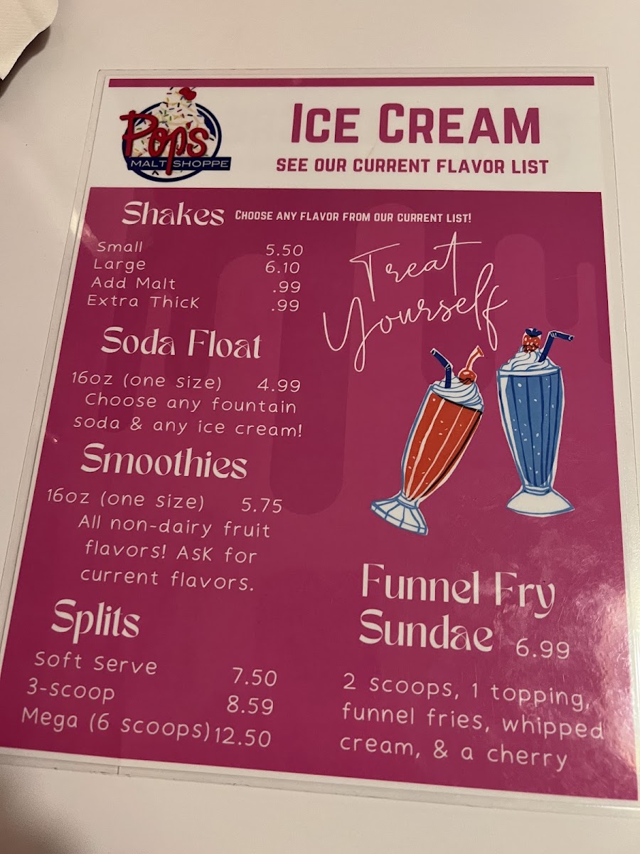 Menu Pop's Malt Shoppe-3