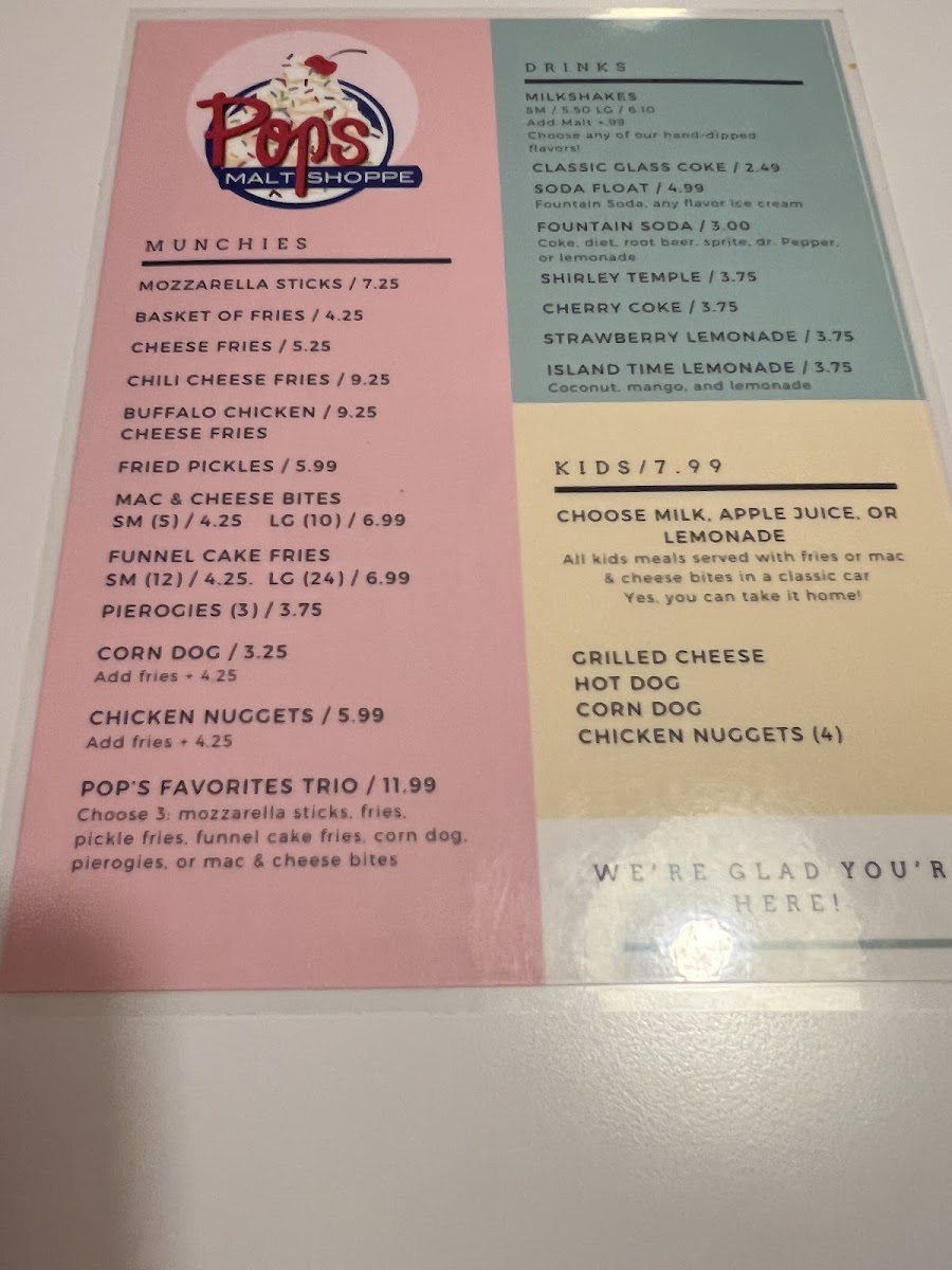 Menu Pop's Malt Shoppe-4
