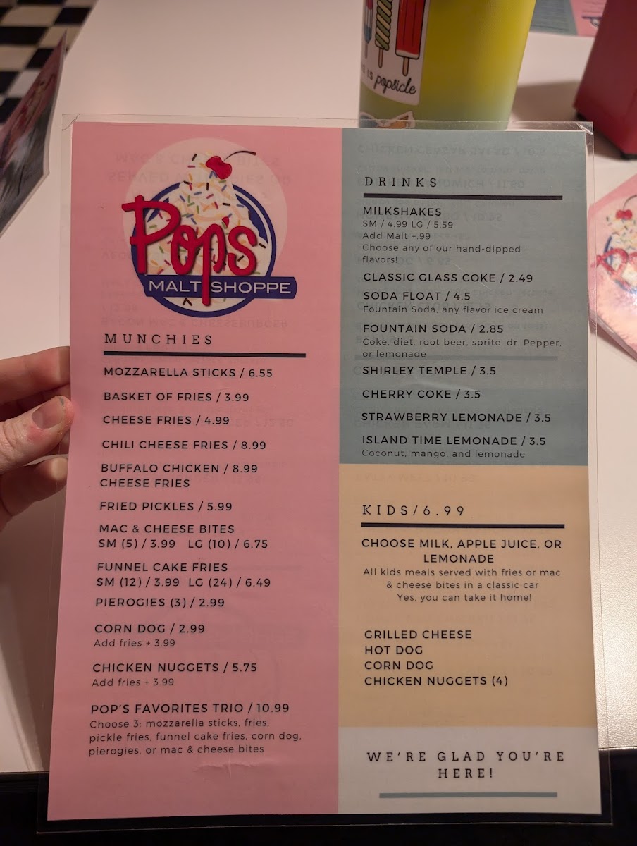 Menu Pop's Malt Shoppe-5