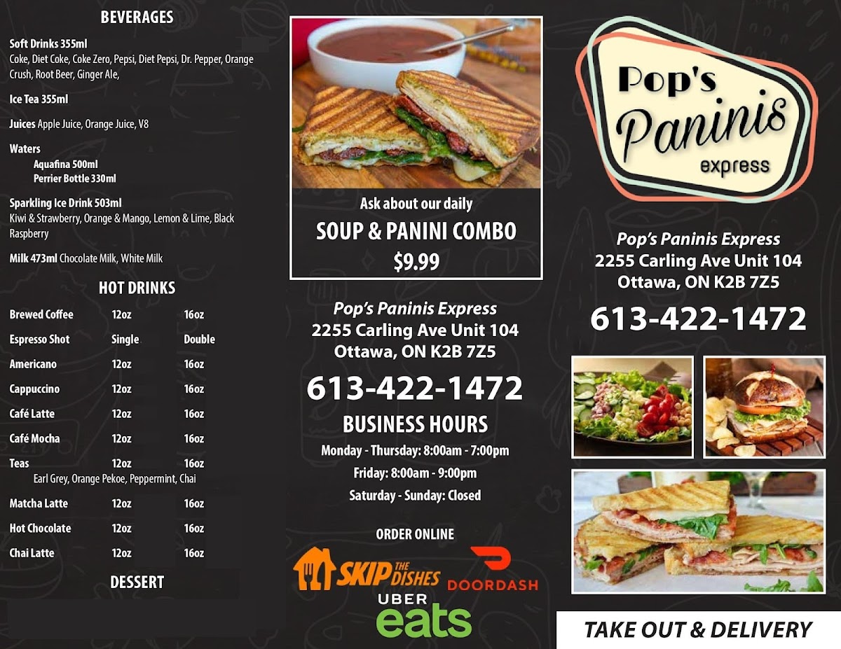 Menu Pop's Paninis Canotek-1