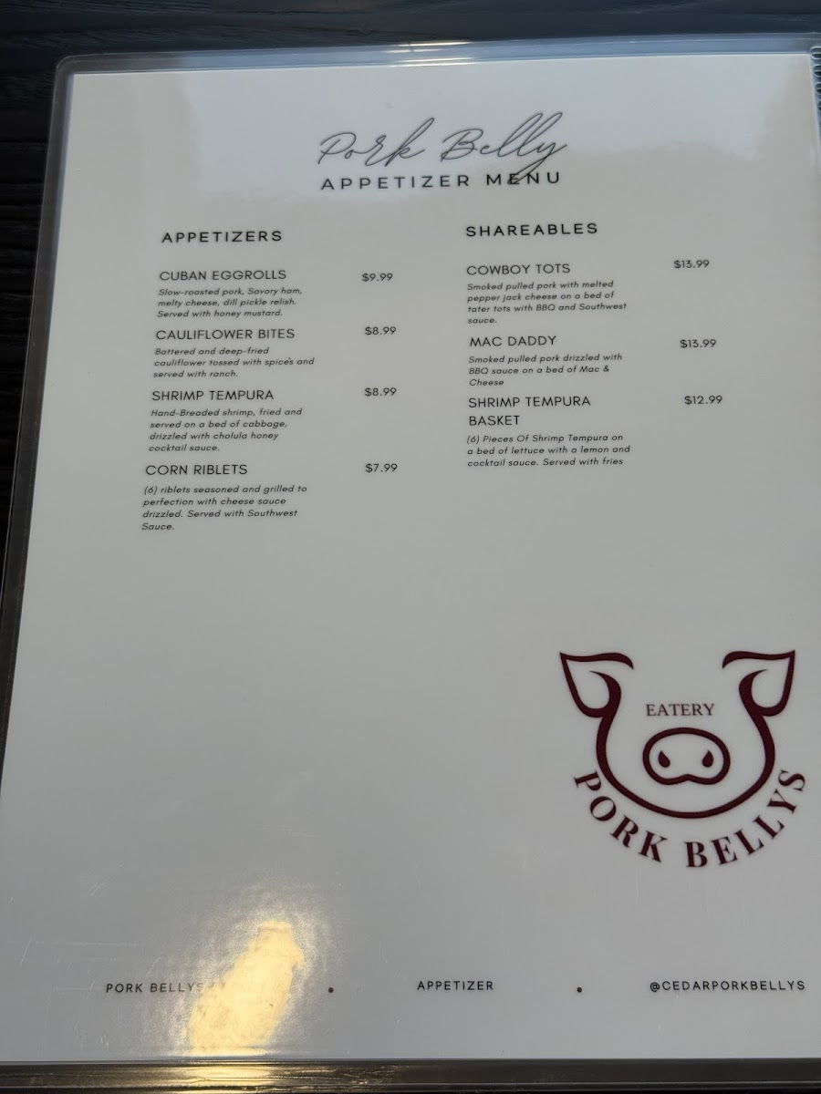 Menu Pork Belly's Eatery & Catering Co.-10