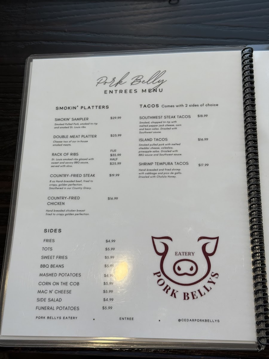 Menu Pork Belly's Eatery & Catering Co.-5