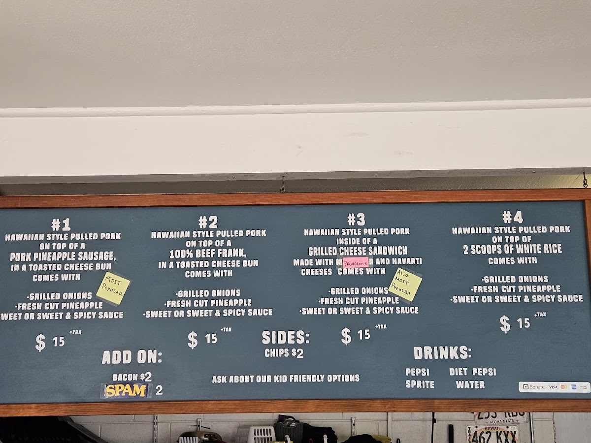 Menu Porky's Kaua’I-10