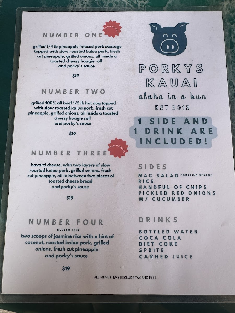 Menu Porky's Kaua’I-5