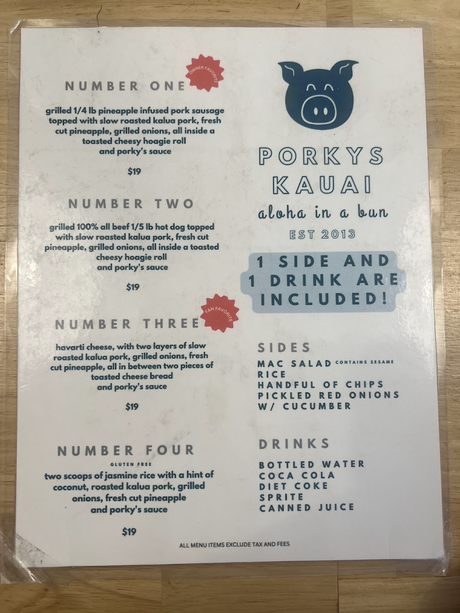 Menu Porky's Kaua’I-6