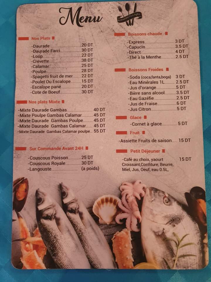 Menu Port D'aghir Restaurant-10
