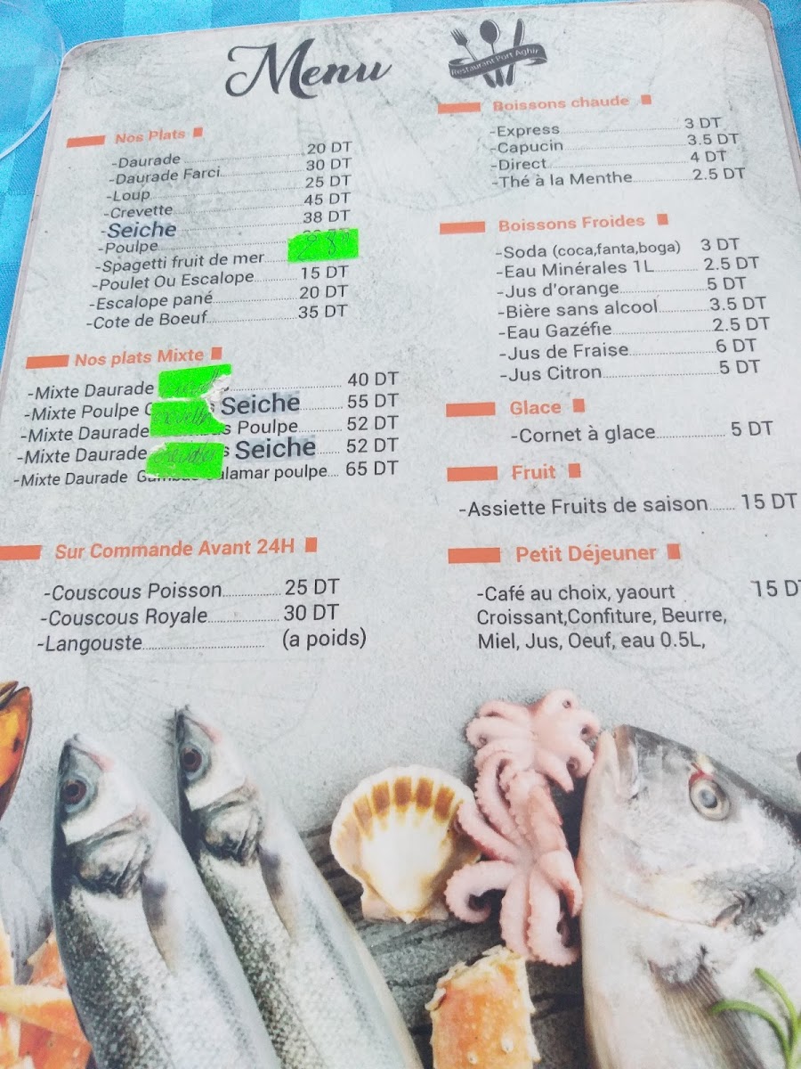 Menu Port D'aghir Restaurant-7