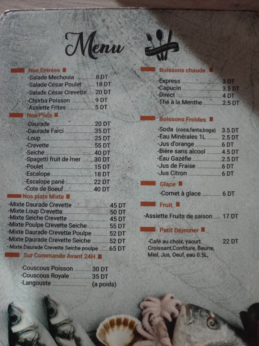 Menu Port D'aghir Restaurant-8