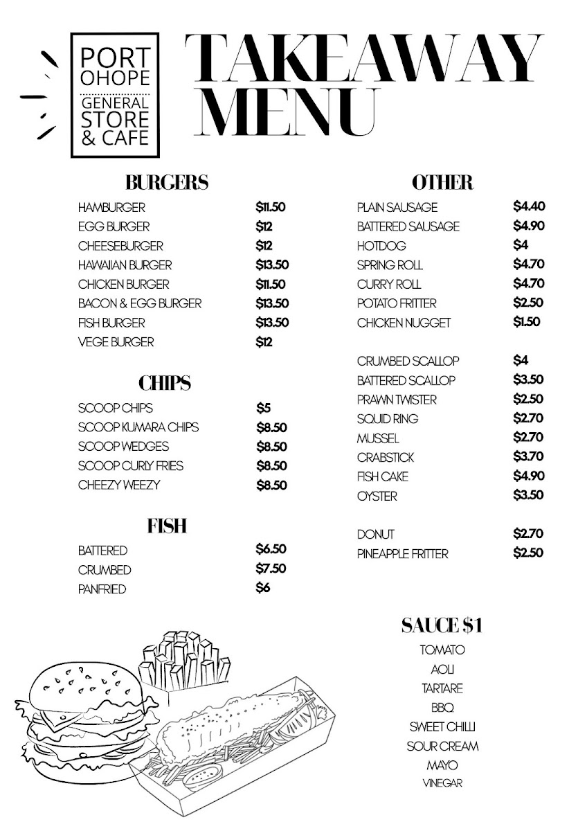 Menu Port Ohope General Store & Cafe-2