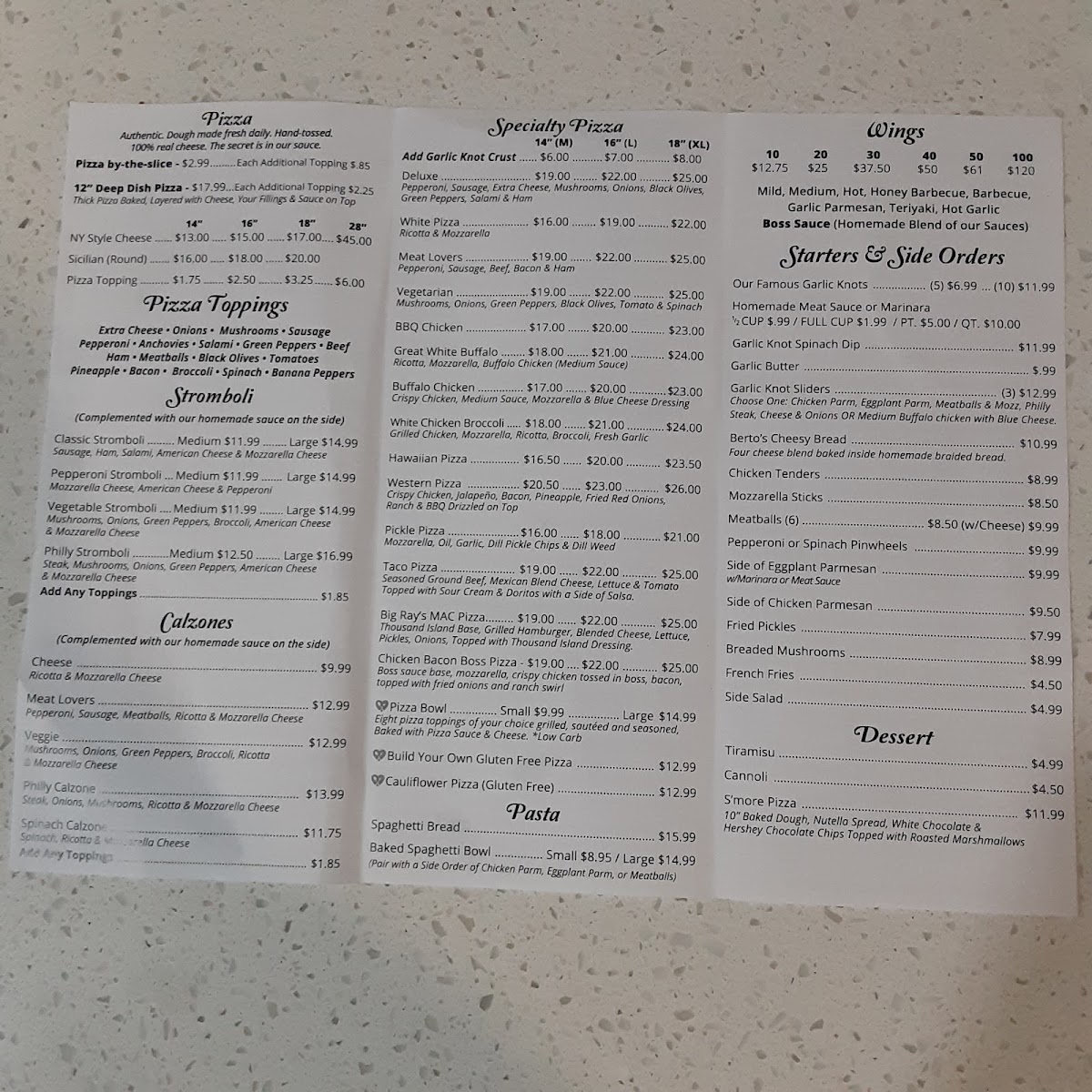 Menu Port Orange - Alberto's Pizza Shop-2