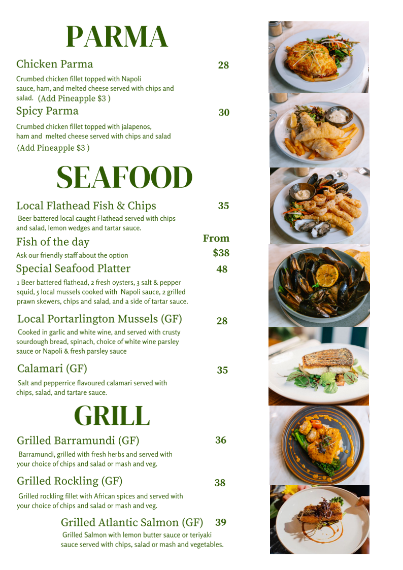 Menu Portarlington Kitchen & Bar-1