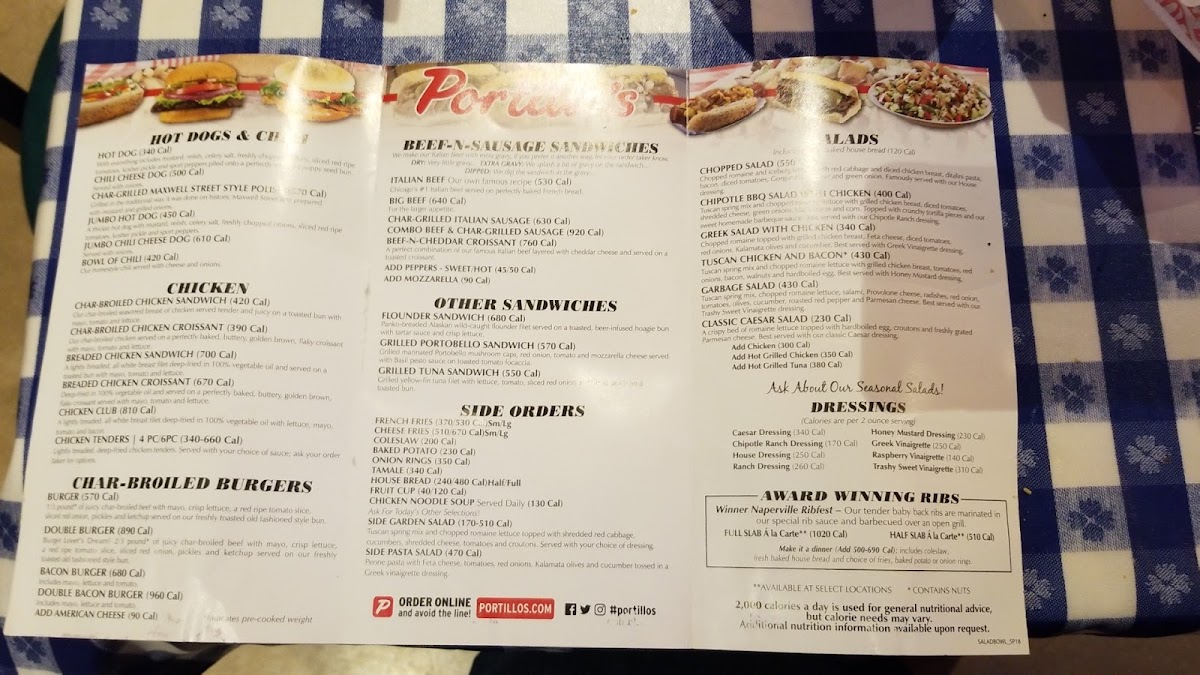 Menu Portillo's Champaign-9