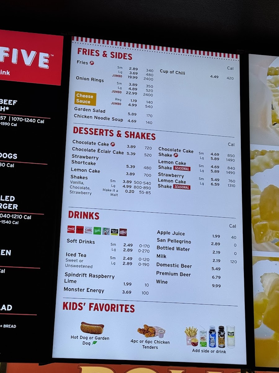Menu Portillo's Mansfield-1
