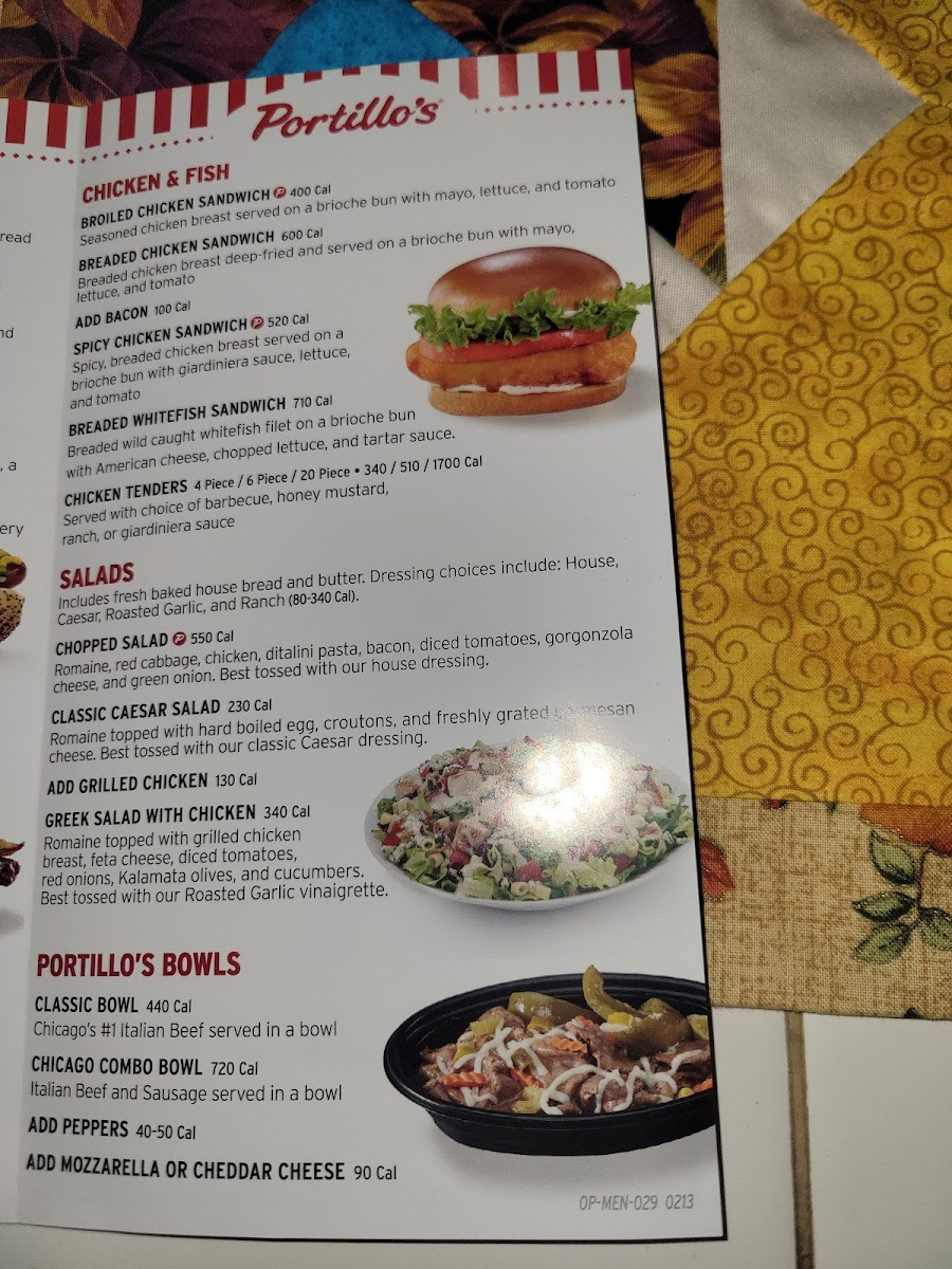 Menu Portillo's Mansfield-10