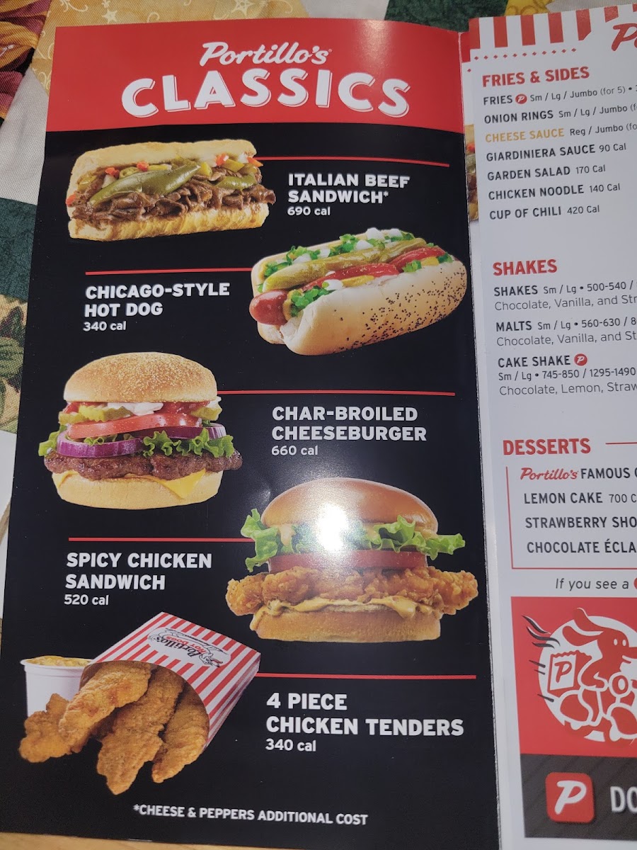 Menu Portillo's Mansfield-5