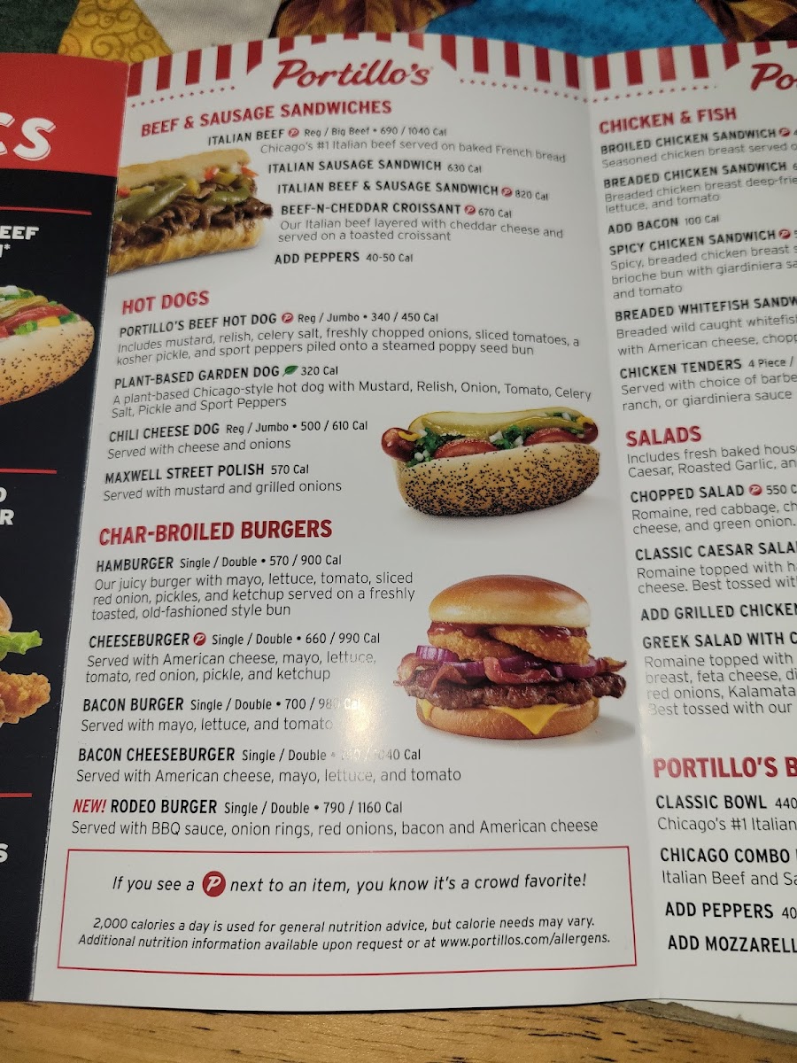 Menu Portillo's Mansfield-6