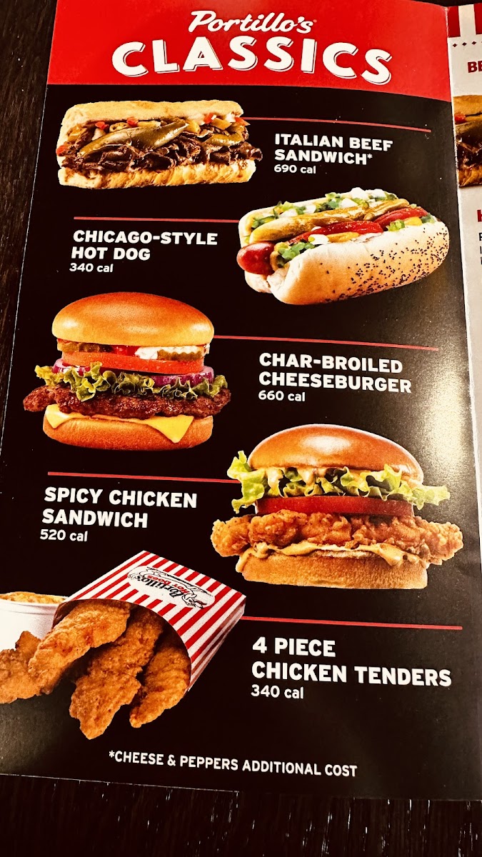 Menu Portillo's Mansfield-7