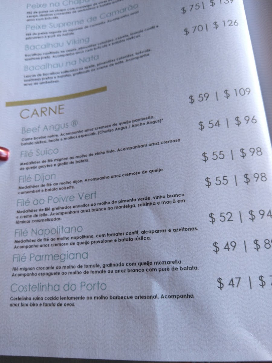 Menu Porto 60 Restaurante-5