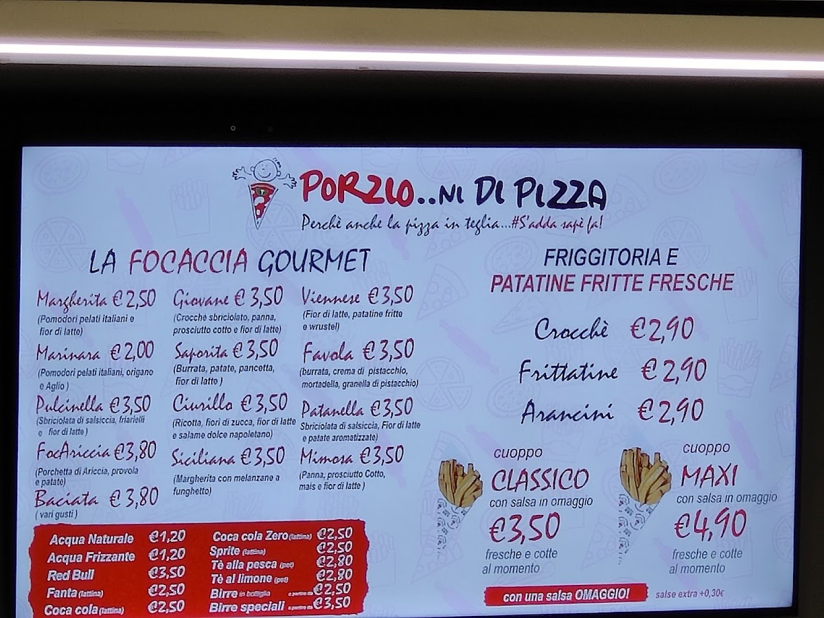 Menu Porzio...ni Di Pizza-1