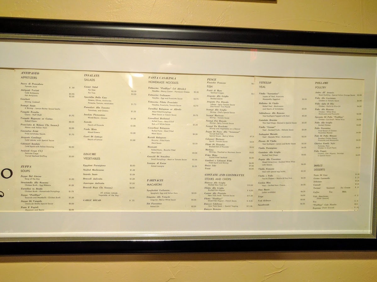 Menu Posillipo Italian Restaurant & Bar-5